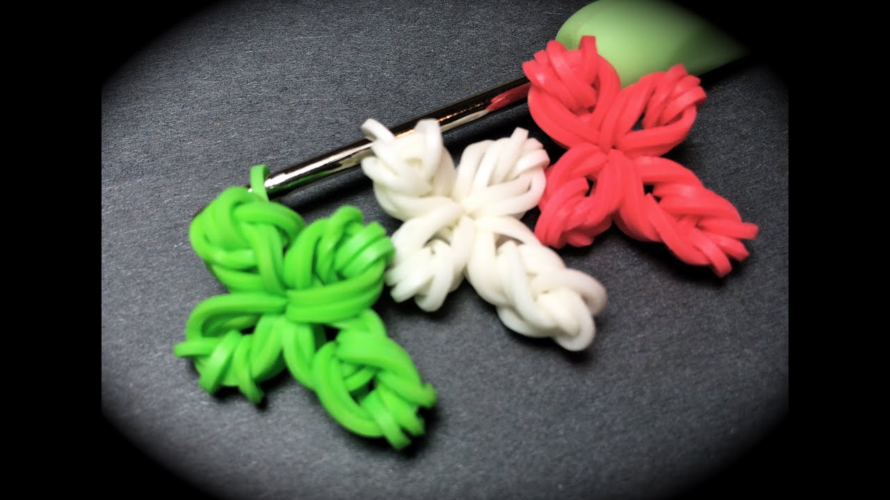Mini Cross Rubber Band Charm Without the Rainbow Loom - YouTube