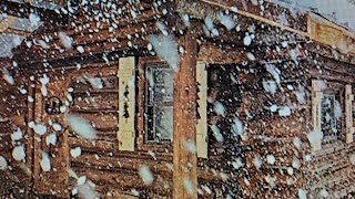 Escaping A Freezing Snowstorm My Cozy Night In A Log Cabin No Talking Bush Craft