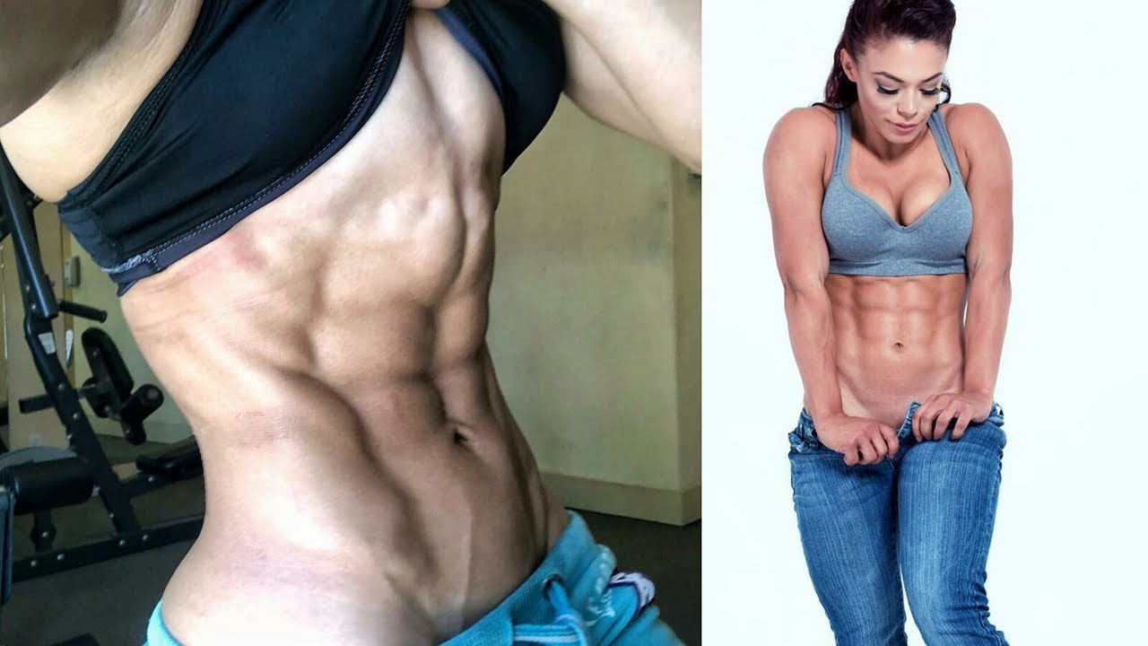 Ripped female abs