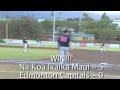 08/08/10 WIN Highlights Game 1 Double Header Na koa ikaika Maui Baseball