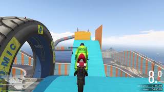 ME ENCANTA ESTA MOTO LA OLA CARRERA ACROBACIA Grand Theft Auto V PS4 GAMEPLAY 🔞💪☠