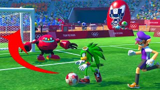 Mario And Sonic At The Olympic Games Tokyo 2020 Football Team Peach Vs Shadow , Knuckles , Dr Eggman