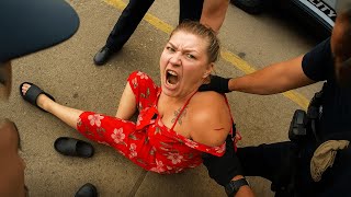 Ex-Wife Stalks Husband, Attacks Police Karens Getting Arrested By Police Compilation