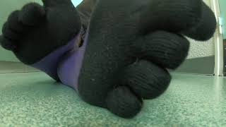Dirty White Socks And Sweaty Black Purple Panda Toes Socks