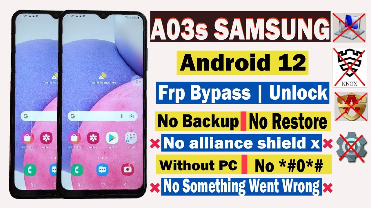 Samsung A03s Frp Bypass Android 12 | Google Account Samsung A03s Frp Bypass Android 12 | Google Account