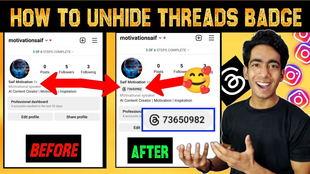 How To Unhide Threads Badge On Instagram Profile | How How To Unhide Threads Badge On Instagram Profile | How