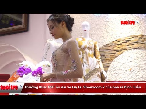 Thưởng thức BST áo dài vẽ tay tại Showroom 2 của họa sĩ Đình Tuấn | Truyền Hình Báo Tuổi Trẻ