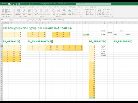 Các hàm nối mảng theo chiều dọc và ngang trong Excel BS_ARRAY2D BS_ARRAY1D BS_JOINARRAYCOLS