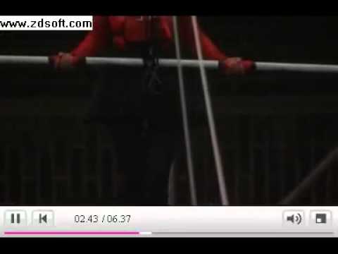 This is Helen Skelton's high wire walk for red nose day