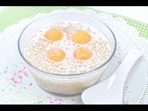 สาคูแคนตาลูปนมสด