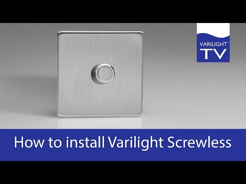 Varilight Screwless LED V-Pro 2 Gang Rotary Dimmer Switch Brushed Brass Varilight Screwless LED V-Pro 2 Gang Rotary Dimmer Switch Brushed Brass
