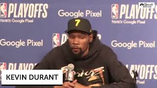 Kevin Durant Seemed Upset At The End Of His His Press Conference