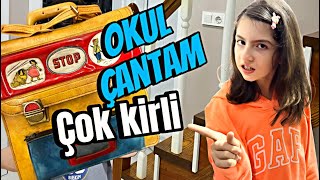 Esmanurun Okul Çantasi Çok Ki̇rlenmi̇şti̇