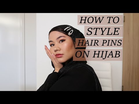 How to style hair pins & clips on Hijab - YouTube