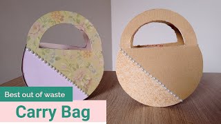 How to make paper handbag - Best out of waste