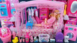 14 Minutes Satisfying With Unboxing Barbie Princess Bed & Wardrobe Dress Up Playset Asmrreview Toys