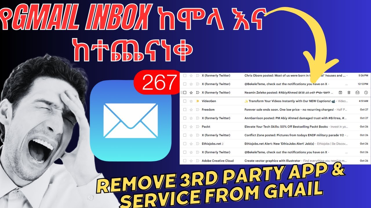 If your GMAIL INBOX is full and crowded Remove 3rd Party App & If your GMAIL INBOX is full and crowded Remove 3rd Party App &