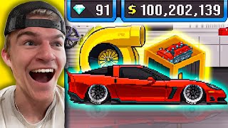 Spending 10,000,000 Dollars On A Corvette C6 In Pixel Car Racer
