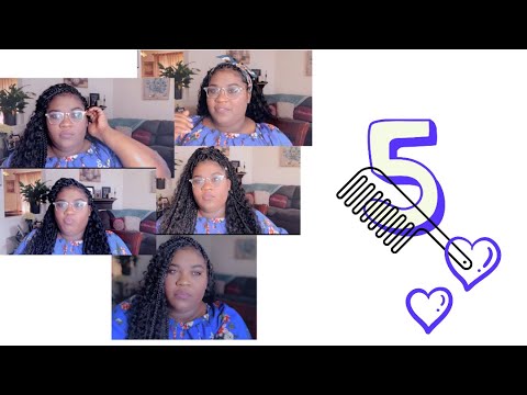 HOW TO STYLE YOUR BOX BRAIDS!//FIVE EASY HAIRSTYLES🌼