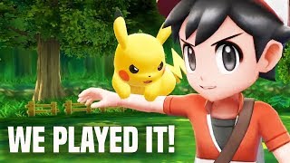 Pokemon Let's Go Pikachu: IS IT FUN?! WE PLAYED IT! (E3 2018 Nintendo Switch) Pokemon Let's Go Pikachu: IS IT FUN?! WE PLAYED IT! (E3 2018 Nintendo Switch)