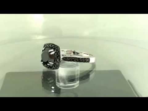 1.92 Carat Natural Black Diamonds Engagement Ring 14K Black Gold Vintage Style Certified Halo Pave Handmade 1.92 Carat Natural Black Diamonds Engagement Ring 14K Black Gold Vintage Style Certified Halo Pave Handmade