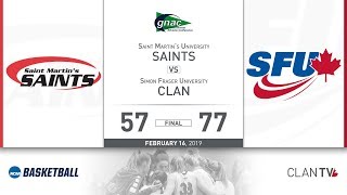 SFU Women’s Basketball vs. SMU - February 16, 2019