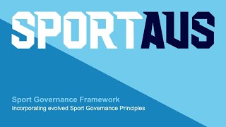 Sport Governance Principles Launch 2020