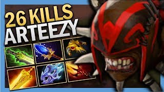 Dota 2 Pro Safelane Bloodseeker with 26 Kills by EG.Arteezy TI9