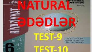 Güvən nəşriyyatı 6-cı sinif 2022. Natural ədədlər. (Test-9; Test-10)