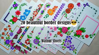 20 Beautiful Border Designsproject Work Designsa4 Sheetfilefront Page Design For School Projects
