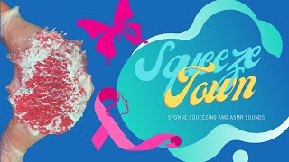 Breast Cancer Awareness Sponge Squeezing Asmr