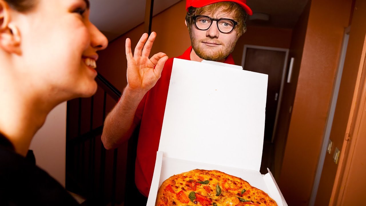 Hidden camera pizza delivery image