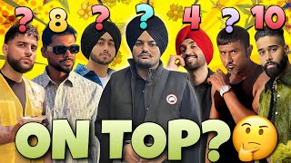 Who is on Top in Punjabi Songs 2024 List Sidhu Moose Wala,Shubh & Karan Aujla