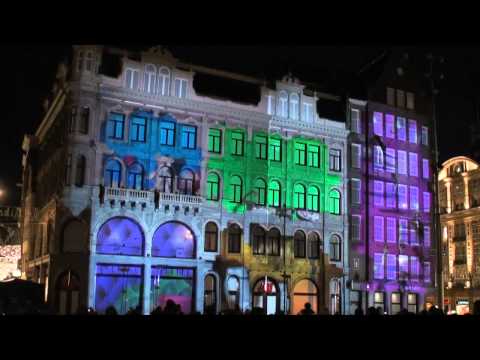 3D projection mapping in the city centre of Amsterdam for H&M