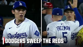 Roki Sasakis 9Th Inning Wraps Up Dodgers Sweep Of The Reds Espn Mlb