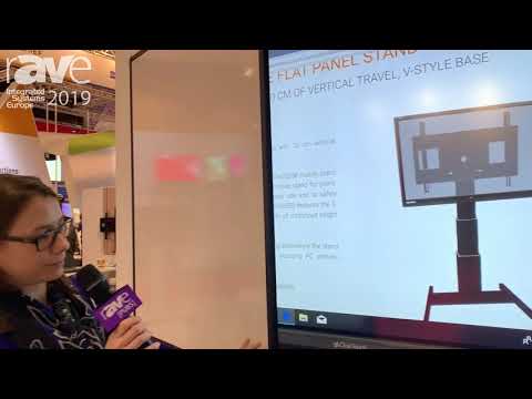 ISE 2019: Conen Mounts Demos Height Adjustable Display Mounting System With Whiteboard Sidewings