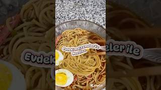 Spaghettiden Noodle Yaptım Çok Lezzetli