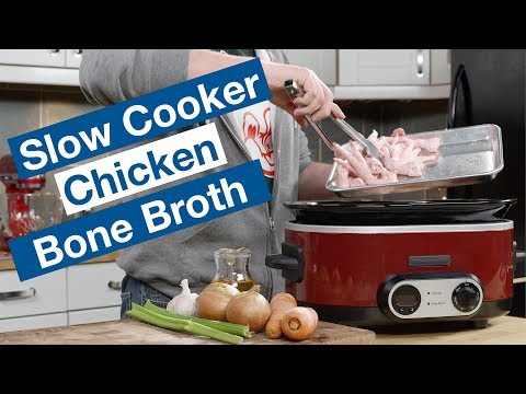 VIDEO : 48 hour chicken bone broth in a slow cooker || le gourmet tv recipes - bonebonebroth didn't our grandmothers just call this soup stock? so even without all of the recent claims about health benefits - this ...