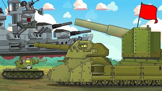 Ratte With 406-Mm Naval Gun B-37 Vs Tirpitz - Cartoons About Tanks