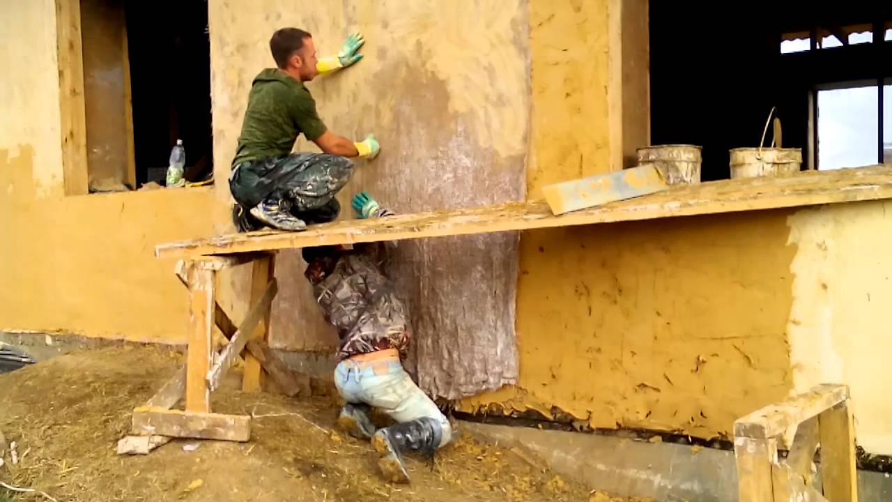 Штукатурка стен из самана своими руками 5