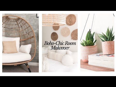 BOHO-CHIC ROOM MAKEOVER | DECORATE WITH ME - YouTube