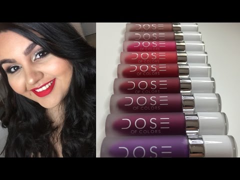 VIDEO : dose of colors matte lipstick swatches! | dollstation - facebook.com/dollstation instagram @dollstation dollstation@live.com. ...