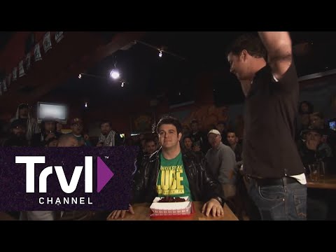 VIDEO : man v. food: hellfire wing challenge - smoke eaters hellfire wing challenge, can adam stand the heat? ...