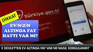 E Devlet Evi̇n Altinda Fay Hatti Varmi Sorgulama Türki̇ye Deprem Tehli̇ke Hari̇tasi