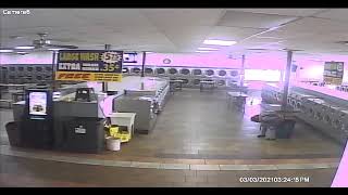 Women Pee Laundromat Trash Can