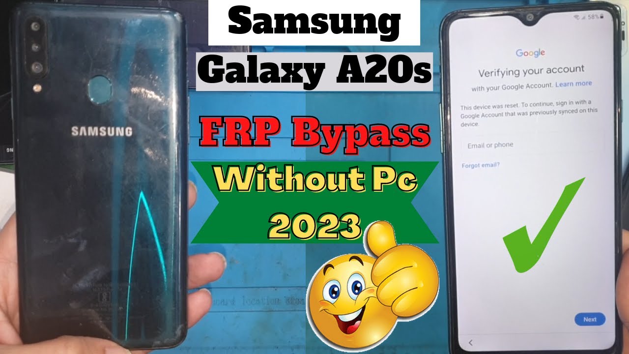 Samsung A20s /A03 Frp Bypass /Google Account Unlock Samsung A20s /A03 Frp Bypass /Google Account Unlock