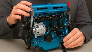 Engine Build Full Metal 4 Cylinder Car Engine Model Kit