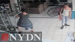 Raw Woman In Costa Rica Steals Tv By Hiding It Under Dress
