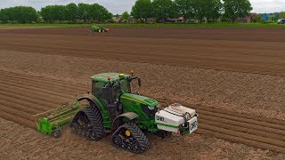 The John Deere Team | JD 6215R on tracks & 6430 | Potato Planting 2018