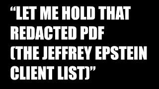 Let Me Hold That Redacted Pdf The Jeffrey Epstein Client List Mc Lars